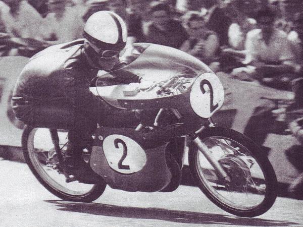 62 champion Ernst Degner on the RM62